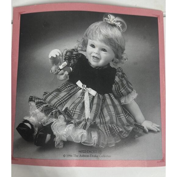 Vtg Ashton Drake Babys First Christmas Porcelain Collectible Doll & Ornament '96 - Picture 10 of 11